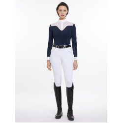 Polo de competição LeMieux Emily de mangas compridas Marinho Azul-marinho