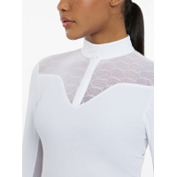 Polo de competição LeMieux Emily de mangas compridas Branco