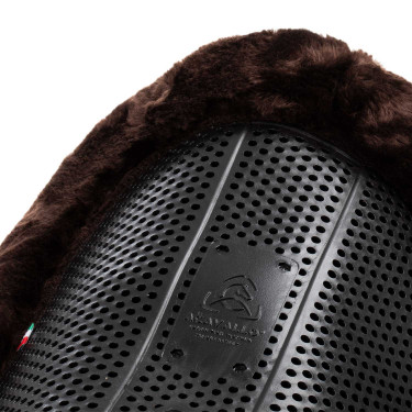 Amortecedor Acavallo Classic Gel e lã Preto / lã marrom