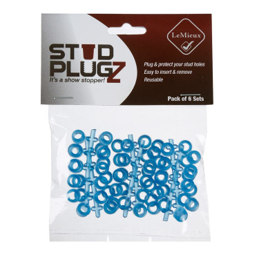 Tampões para cravos LeMieux Stud Plugz com 60 unidades Azul