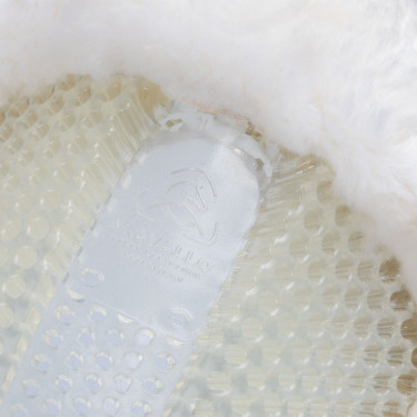 Amortecedor de gel e lã com elevação traseira Acavallo Transparente / lã de carneiro branca