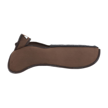 Amortecedor com bolsos configuráveis e elevação dianteira e traseira Piuma WFS em camurça Acavallo Castanho