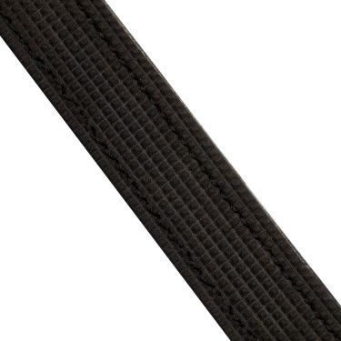 Bridão Acavallo Parnaso Couro Duplo Rédeas Preto / branco