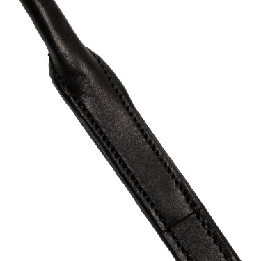 Bridão Acavallo Parnaso Couro Duplo Rédeas Preto / branco