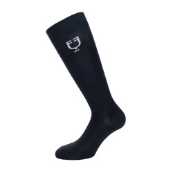 Meias técnicas elásticas com bandeira italiana Equestro Marinho Azul-marinho
