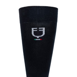 Meias técnicas elásticas com bandeira italiana Equestro Marinho Azul-marinho