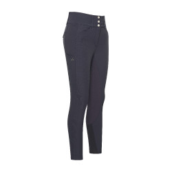 Calça de equitação Euro-Star Aurelia Connect FullGrip feminina Noite Azul-marinho