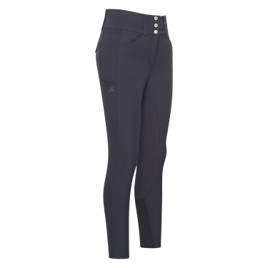 Calça de equitação Euro-Star Aurelia Connect FullGrip feminina Noite Azul-marinho