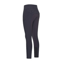 Calça de equitação Euro-Star Aurelia Connect FullGrip feminina Noite Azul-marinho