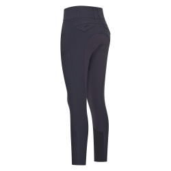 Calça de equitação Euro-Star Aurelia Connect FullGrip feminina Noite Azul-marinho