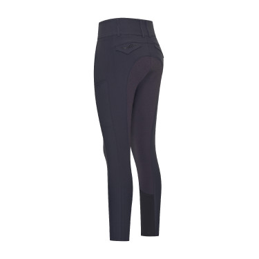 Calça de equitação Euro-Star Aurelia Connect FullGrip feminina Noite Azul-marinho