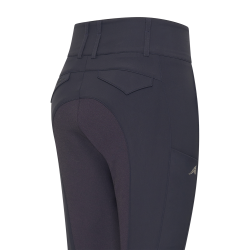 Calça de equitação Euro-Star Aurelia Connect FullGrip feminina Noite Azul-marinho