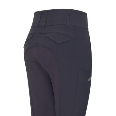 Calça de equitação Euro-Star Aurelia Connect FullGrip feminina Noite Azul-marinho