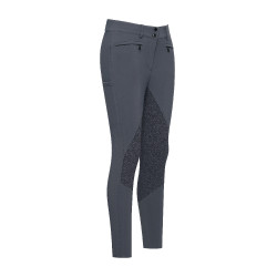 Calça de equitação Euro-Star Arista Connect Full Grip feminina Ímã Cinzento