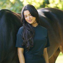 Camiseta Imperial Riding Horse Angel feminina Preto