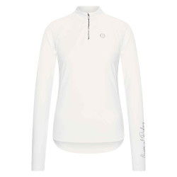 Polo de mangas compridas Imperial Riding Parla feminino Branco