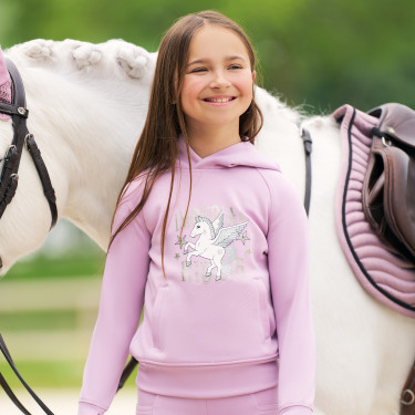 Moletom com capuz Imperial Riding Fly infantil Bailarina Rosa
