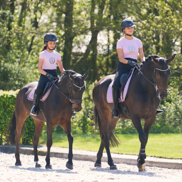 Camiseta de manga curta Imperial Riding Hally feminina Bailarina Rosa