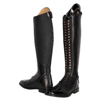 Botas de equitação Imperial Riding Olania Dressage Curta/Normal Preto falta / cristal Botas de equitação Imperial Riding Olania Dressage Curta/Normal Preto falta / cristal