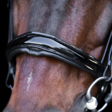 Bridão com focinheira inglesa Imperial Riding Preto / cristal