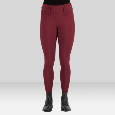 Legging de equitação Euro-Star Enforce FullGrip Amarena Vermelho