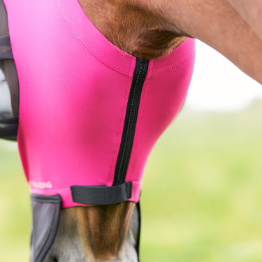 Máscara anti-moscas com nariz Imperial Riding Trail ride Rosa Máscara anti-moscas com nariz Imperial Riding Trail ride Rosa