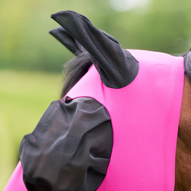Máscara anti-moscas com nariz Imperial Riding Trail ride Rosa Máscara anti-moscas com nariz Imperial Riding Trail ride Rosa