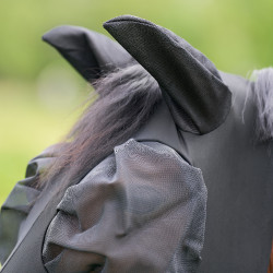 Máscara anti-moscas com nariz Imperial Riding Trail ride Preto Máscara anti-moscas com nariz Imperial Riding Trail ride Preto