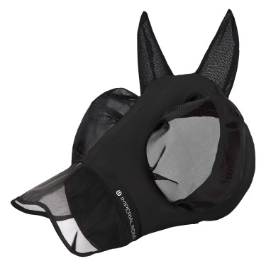 Máscara anti-moscas com nariz Imperial Riding Trail ride Preto Máscara anti-moscas com nariz Imperial Riding Trail ride Preto