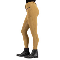 Calça de equitação HV Polo Favourite Sporty FullGrip Palha Castanho