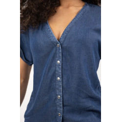 Blusa Harcour Shaina Marinho Azul-marinho
