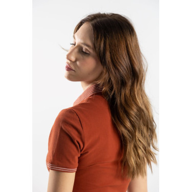 Vestido Polo Harcour Dynamite Terracota Laranja