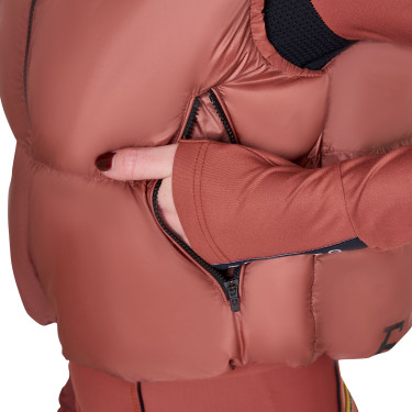 Colete curto com zíper feminino Equestro Sequoia