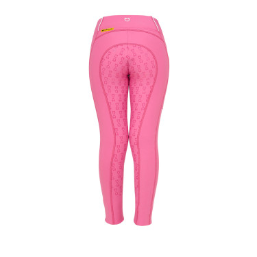 Legging justo para menina com grip e logótipo Equestro Legging justo para menina com grip e logótipo Equestro