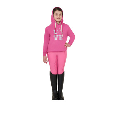 Legging justo para menina com grip e logótipo Equestro Legging justo para menina com grip e logótipo Equestro