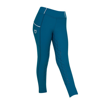 Legging justo para menina com grip e logótipo Equestro Legging justo para menina com grip e logótipo Equestro