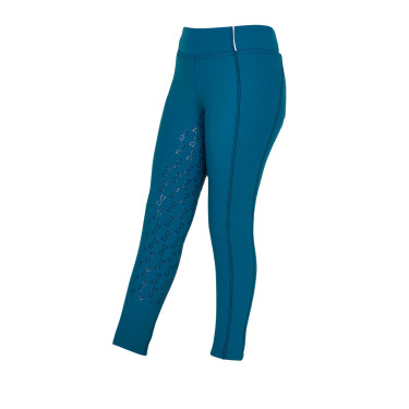 Legging justo para menina com grip e logótipo Equestro Legging justo para menina com grip e logótipo Equestro