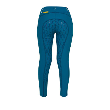 Legging justo para menina com grip e logótipo Equestro Legging justo para menina com grip e logótipo Equestro