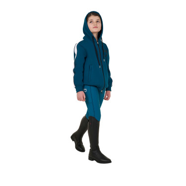 Legging justo para menina com grip e logótipo Equestro Legging justo para menina com grip e logótipo Equestro