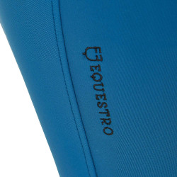 Calça justa com grip feminina com logotipo Zenda Equestro Azul coral