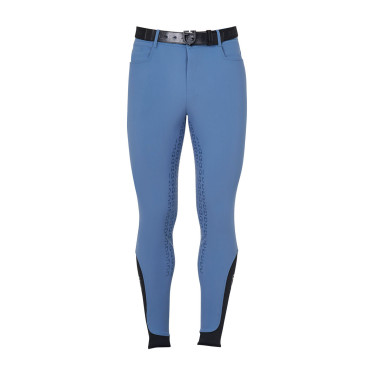 Calça ajustada com grip integral masculino Aria Equestro Mar de Bering Azul Calça ajustada com grip integral masculino Aria Equestro Mar de Bering Azul