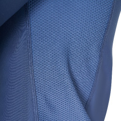 Polo de treino de manga comprida masculino corte ajustado Equestro Mar de Bering Azul