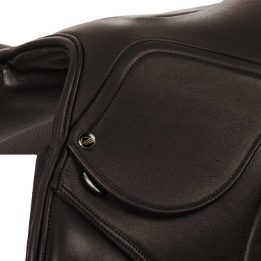 Sela de salto em couro duplo modelo Las Vegas Supreme Castanho escuro