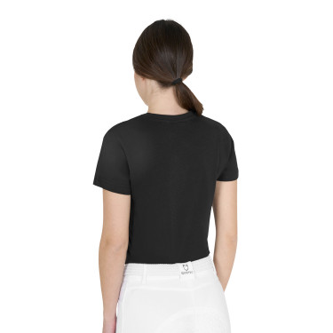 Camiseta de algodão Equestro feminina Horse Lover Preto