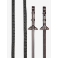 Rendas de borracha macia LeMieux Havana / prata Castanho