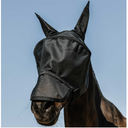 Máscara anti-moscas anti-UV Equithème Protec Preto