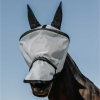 Máscara anti-moscas anti-UV Equithème Protec Preto