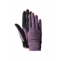 Luvas Horze Fay JR Ameixa preta Violeta Luvas Horze Fay JR Ameixa preta Violeta