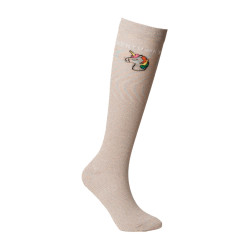 Meias Kentucky com Lantejoulas Unicórnio Conjunto de 3 Branco