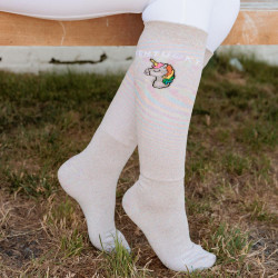 Meias Kentucky com Lantejoulas Unicórnio Conjunto de 3 Branco Meias Kentucky com Lantejoulas Unicórnio Conjunto de 3 Branco